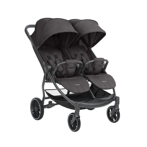 Количка за близнаци Happy 2 Dark Grey 2024