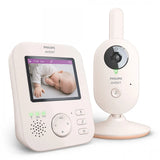 Дигитален видео бебефон Philips AVENT Advanced SCD881/26 с 2,8-инчов цветен екран, 2 x Zoom, нощно виждане, двустранна звукова комуникация, 6 нежни мелодии, цвят Coral/Cream