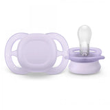 Комплект от 2 бр. ортодонтични залъгалки за новородени Philips AVENT SCF075/01 Ultra Start 0-2м, в оранжево и лилаво, в кутия за стерилизиране